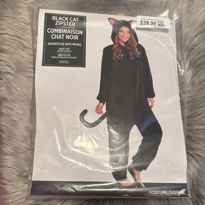 Black Cat Zipster Costume Onsie